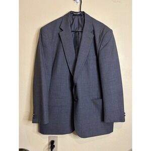 Bert Pulitzer Mens Gray 100% Wool 2 Button Blazer Sport Coat 48 Regular 1506-166